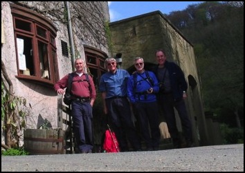 Larry's photograph of the 'Boys' outside the New Inn.